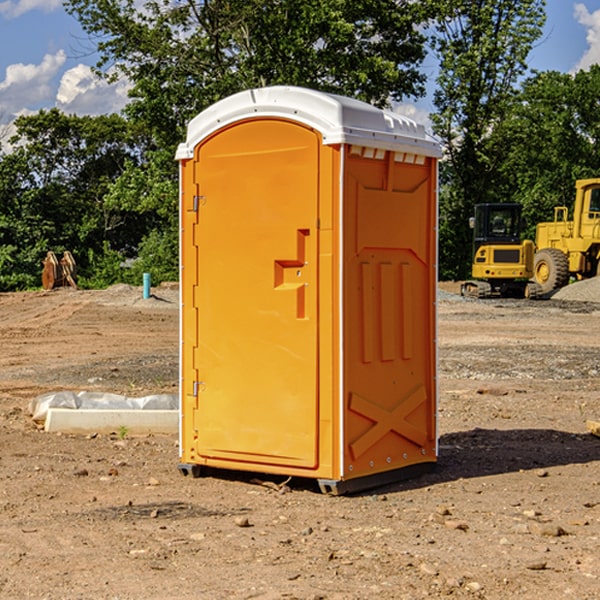 can i customize the exterior of the porta potties with my event logo or branding in Exline IA